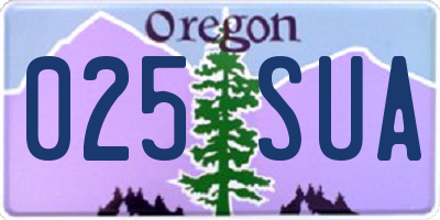 OR license plate 025SUA