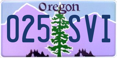 OR license plate 025SVI