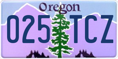 OR license plate 025TCZ
