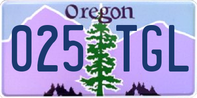 OR license plate 025TGL