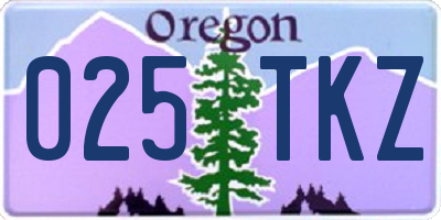 OR license plate 025TKZ