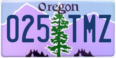 OR license plate 025TMZ