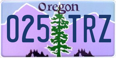 OR license plate 025TRZ