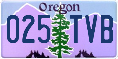 OR license plate 025TVB