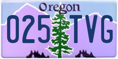 OR license plate 025TVG