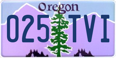 OR license plate 025TVI