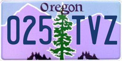 OR license plate 025TVZ