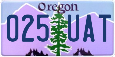 OR license plate 025UAT