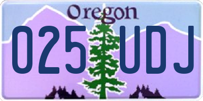 OR license plate 025UDJ