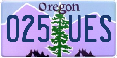 OR license plate 025UES