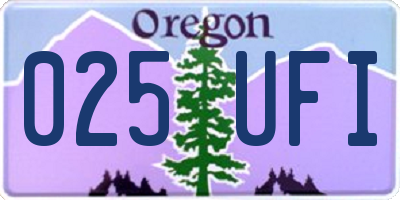 OR license plate 025UFI