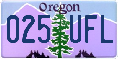OR license plate 025UFL
