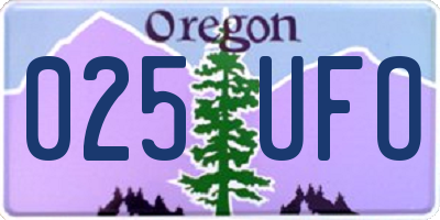 OR license plate 025UFO