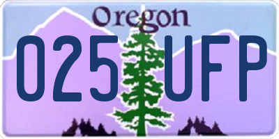 OR license plate 025UFP