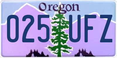 OR license plate 025UFZ