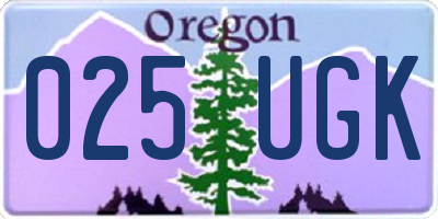 OR license plate 025UGK