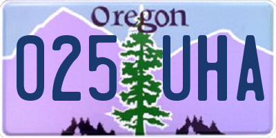 OR license plate 025UHA
