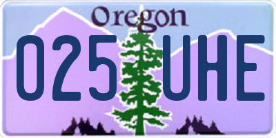 OR license plate 025UHE