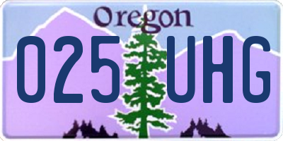 OR license plate 025UHG