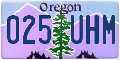 OR license plate 025UHM