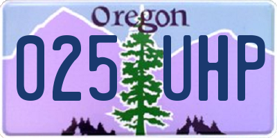 OR license plate 025UHP