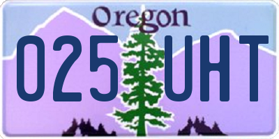 OR license plate 025UHT