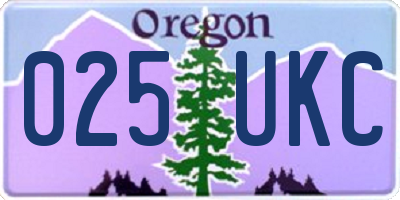 OR license plate 025UKC