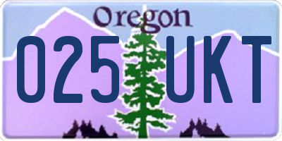 OR license plate 025UKT