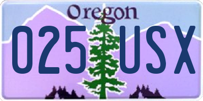 OR license plate 025USX
