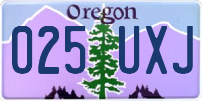 OR license plate 025UXJ