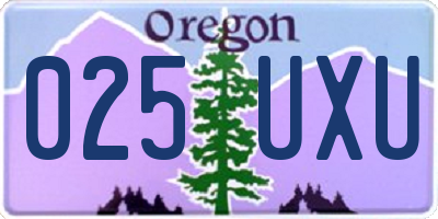 OR license plate 025UXU
