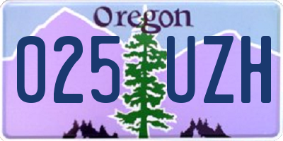 OR license plate 025UZH
