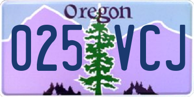 OR license plate 025VCJ
