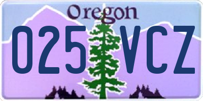 OR license plate 025VCZ