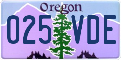 OR license plate 025VDE