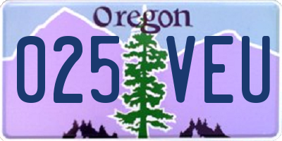 OR license plate 025VEU