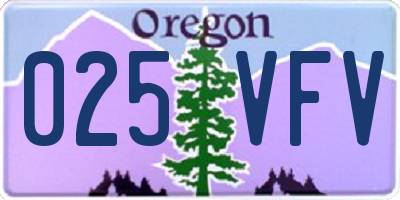 OR license plate 025VFV