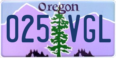 OR license plate 025VGL