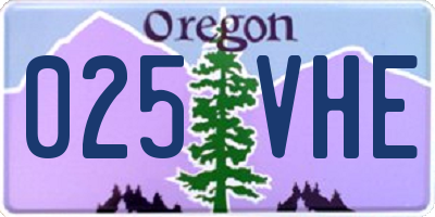 OR license plate 025VHE