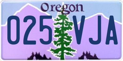 OR license plate 025VJA