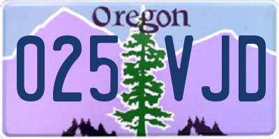 OR license plate 025VJD