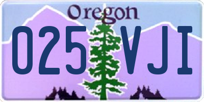 OR license plate 025VJI