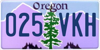OR license plate 025VKH
