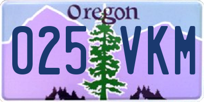 OR license plate 025VKM