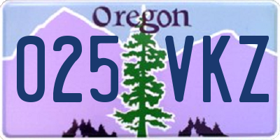 OR license plate 025VKZ