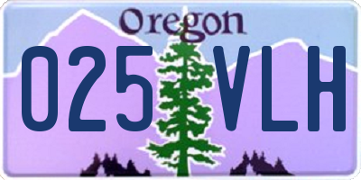 OR license plate 025VLH