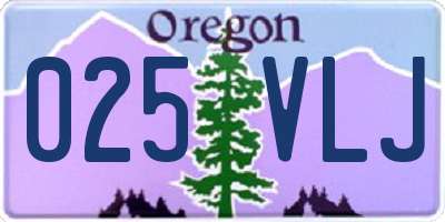 OR license plate 025VLJ