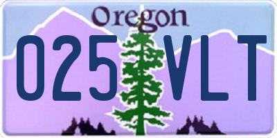 OR license plate 025VLT