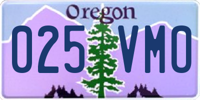 OR license plate 025VMO