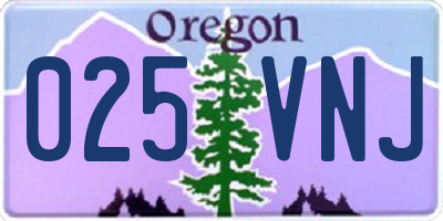 OR license plate 025VNJ
